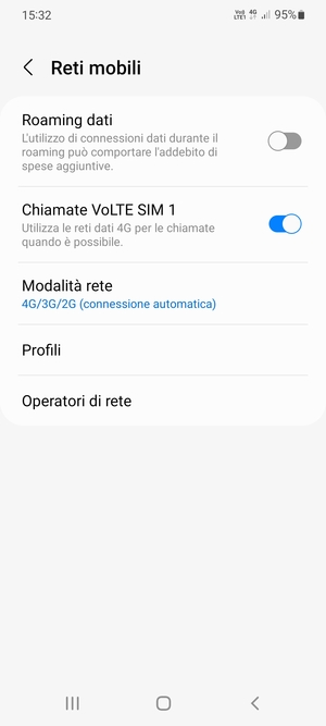 configurazione APN su Android