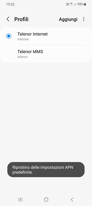 configurazione APN su Android