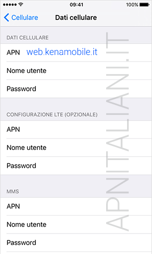 configurazione APN Kena Mobile Apple iPhone 11 Pro Max