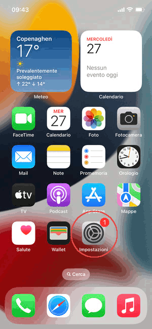 Configurazione APN su iPhone